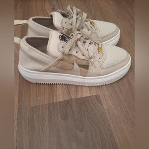 Nike Cream Low-Top Sneakers with Gold Accents